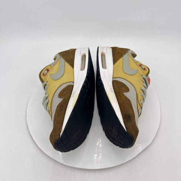 Nike Air Max 1 Men Size 11 908366 300 Green Curry Brown Suede Training Shoes - Picture 9 of 14